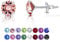 Orecchini a Lobo Argento 925 con Brillantini Punto Luce di Cristalli Swarovski® Elements 6 mm - Punti Luce Orecchini Rosa - Orecchino Brillante Donna - Brillantino Rosa Cipria/Antico/Vintage