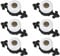 MengH-SHOP Cabinet Knob Round Door Knobs Vintage Ceramic Pull Handle with Screws for Cabinet Wardrobe Drawer Cupboard 6 Pcs Black & White