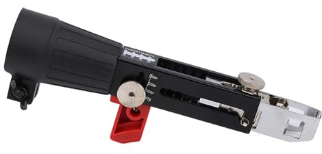 Pistola de clavos de cadena automática Aleación de aluminio Negro Equipo de apriete automático de alimentación de clavos Accesorios de taladro eléctrico para bricolaje