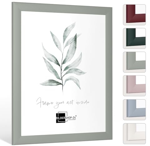 Bildershop-24 Bilderrahmen modern stabil Dalia Pastellgrün Pastell 50 X 60 cm Rahmen für Bilder Urkunden Poster Farbe & Größe wählbar