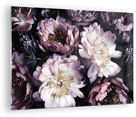 ARTTOR Bilder auf Glas 70x50cm Wandbild Glasdruck Botanik Blumen - 5076