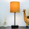 Hove Metal Table Lamp with Velvet Ochre Shade