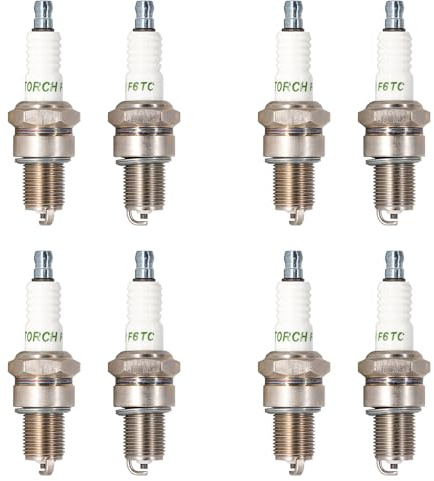 TORCH 8pcs F6TC Zündkerzen Ersetzen für NGK BP6ES Zündkerze, für W6D Zündkerze, für N9YC Zündkerze, für W20EP IW20 Zündkerze Zündkerze, OEM