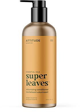 ATTITUDE Volumizing Conditioner, Petitgrain and Jasmine, with Essential Oils, Vegan & Plant-Based, Aluminum Bottle, For Thin and Flat Hair, 473 mL