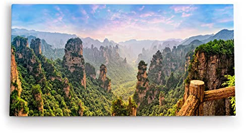 Paul Sinus Wandbild 120x60cm China Zhangjiajie Sandsteinformationen Berglandschaft Felsen