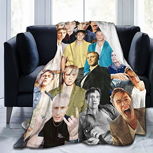 sacjvoek Decke Drew Starkey Weiche und Bequeme Woll-Fleece-Überwurfdecke für Sofa, Büro, Auto, Camping, Yoga, Reisen, Heimdekoration, gemütliche Plüsch-Stranddecke, Geschenk