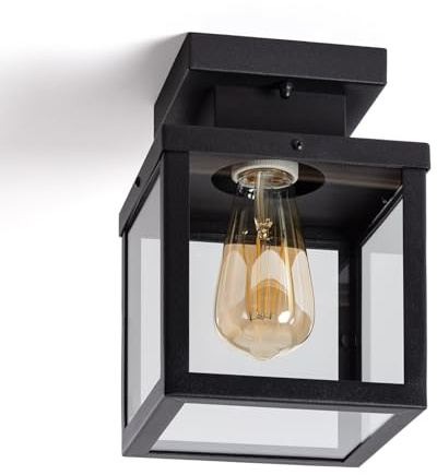 LEDKIA Deckenleuchte Außen Aluminium Theia Schwarz