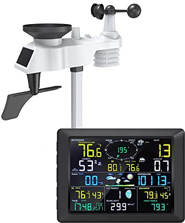 AnzAga Station météo Intelligente avec Surveillance à Distance WiFi et alertes