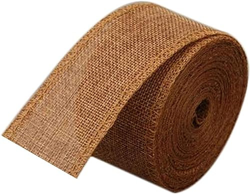 Konrunppy Dekoratives Juteband Hochzeitsdekoration, grobes Hanfband 10m x 5cm (Braun)