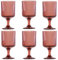 KEDEA 6 Calice Acqua Effetto Lucentezza, Calice Vino Rosso Elegante, Lavabili In Lavastoviglie, Calici In Pasta Colore, Multicolore Collezione Charleston Calice Acqua Colore ROSA