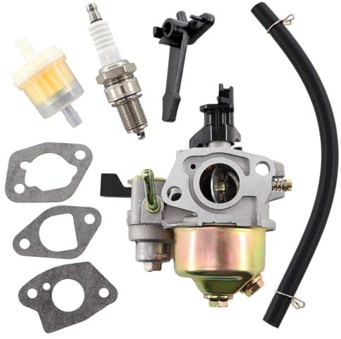 MCHNIC Vergaser mit Dichtung Benzinfilter Zündkerze für LIFAN Benzinmotor 6,5 PS Loncin Motor 5,5-6,5 PS 196cc 212cc Schneefräse Rüttelplatte Motorhacke u.a.
