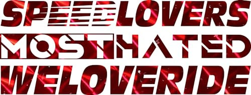 Autoaufkleber Set SPEEDLOVERS MOSTHATED WELOVERIDE Tuning Sticker Heckscheibe KFZ Aufkleber (Mosaik Rot)