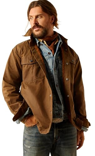 ARIAT Herren Yellowstone Herder Waxed Shirt Jacket Jacke, Rich Brown, L
