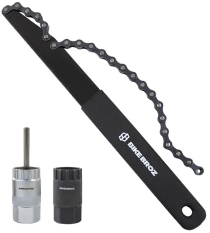 Bike Broz Set di Attrezzi per la Riparazione della Catena e dell'estrattore della Corona dentata per Cassetta della Bicicletta, 3 Pezzi, 799307450 | BikeBroz