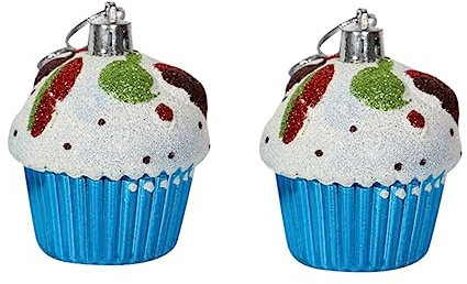 Zerodeko Einzigartige Cupcake Ornamente Weihnachtsbaum Dekorationen Kugeln Hängende