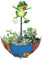 Comebachome Umbrella Hanging Planter Cute Frog Cartoon Vibrant Metal Wall Planter with Drainage Ventilated 11x5x16in Decorative Hanging Flower Pot Fence Decor, Metal Wall PlanterMetal Hanging Planter