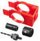 MSCHENZW Door Lock Installation Kit,Door Hole Drilling Kit for Wooden Doors,Door Lock Hole Saw Door Knob Installation Kit Easy Install Easy to Use