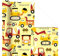 Geschenkpapier Set 4 Blatt 70 x 50 cm,Geschenkpapier Kinder,Tiere gefaltetes Papier für Geburtstag,Ostern,Weihnachten,Schulanfang(Bagger）