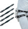 KUNN Gummibänder für Knieschoner Ersatzbänder für Knieschoner 4er Set Schwarz