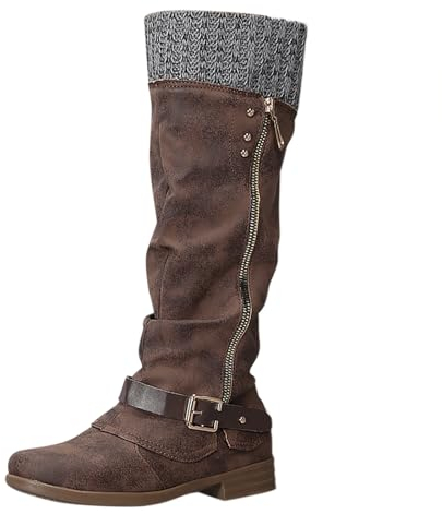 Stivali Donna Tacco Basso Stivali Donna Invernali Alti Stivali Estivi Donna con Tacco Stivali Texani Donna Pelle Vera Stivaletti Texani Stivaletto Nero Donna Basso Stivali