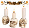 Portavelas de cráneo de Halloween, Smavles 3 Portavelas de Calavera, Apto para Decoración de Halloween en Salón Dormitorio Cocina Exterio