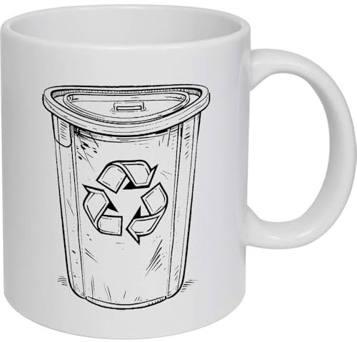 Azeeda 11oz (320ml) 'Recycle Bin' Ceramic Mug/Cup (MG00079057)