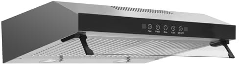 NaMaSyo Cappa aspirante in acciaio inox con doppio motore, cappa aspirante da cucina con sensore touch e ricircolo d'aria, cappa aspirante con filtro ai carboni attivi