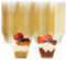 MATANA 200 Mini Hard Plastic Dessert Cups with Gold Glitter for Parties (Square 60ml) - Elegant & Reusable Dessert Pots for Cheesecake, Jelly, Puddings, Mousse, Tiramisu, Trifles