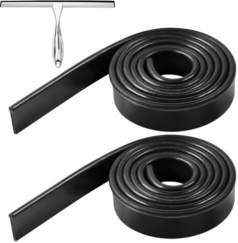 2 Pcs Rubber Squeegee, Squeegee Replacement Rubber, 105cm Soft Silicone Squeegee Blade Squeegee Replacement, Adjustable Squeegee Rubber Cleaning Tools for Window Glass Wiper Cleaner Accessory