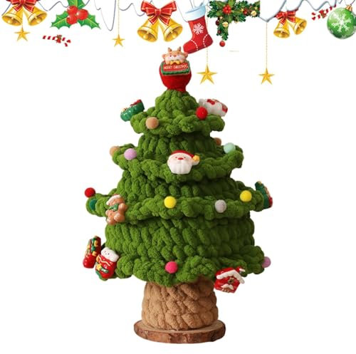 Albero di Natale da tavolo, albero di Natale all'uncinetto, albero di Natale decorativo, decorazione da tavolo, 26 cm, albero di Natale all'uncinetto per feste di Natale, bomboniere