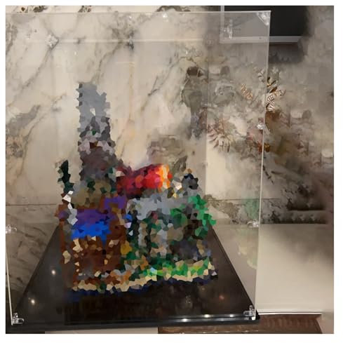 QHZYMX 15 20 25 30 35 40 45 50 cm Displaybox, transparente Acryl-Vitrine, klein, groß, staubdicht, Vitrine zum Zusammenbauen von Würfeln, Aufbewahrungsboxen (15 x 15 x 25 cm)