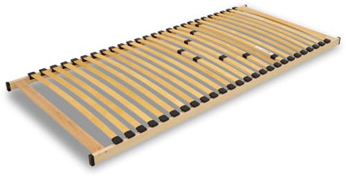 Sleezzz Lattenrost K 80 x 200 cm zerlegter Lattenrahmen 4 Härtegradversteller 26 Federholzleisten mit Single-Kappen bis ca. 100 kg zur Selbstmontage