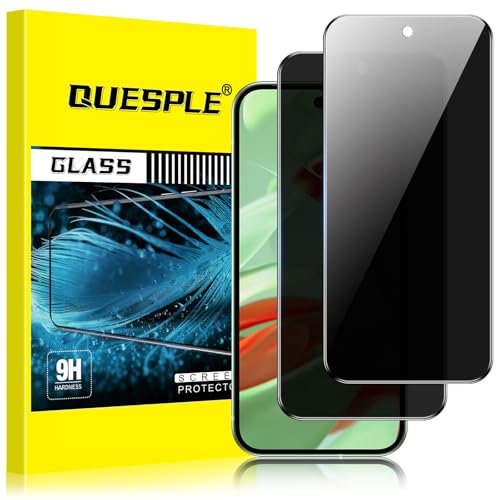 QUESPLE [2 Stück] Panzerglas Sichtschutz für Google Pixel 9 5G, Anti-Kratzen, 9H Härte Blasenfreie Google 9 Privacy Schutzfolie Gehärtetem Glas Displayschutzfolie