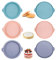 Mritrit 6 Stucks Ø 10cm Silikon Backform Rund, 4 Zoll Antihaft Silikonform für Heißluftfritteuse, Spiegeleiform Pancake Form für Ninja Airfryer, Brötchen Backform für Kuchen