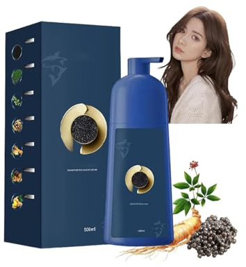 ZhiHuaShi Caviar Protein Hair Dye Shampoo,Plant-Based Hair Coloring Cream, Protein Color Protecting Hair Dyeing Cream, Bubble Plant Hair Dye Shampoo,Easy Hair Color, Cover Gray Hair (Chestnut Brown)