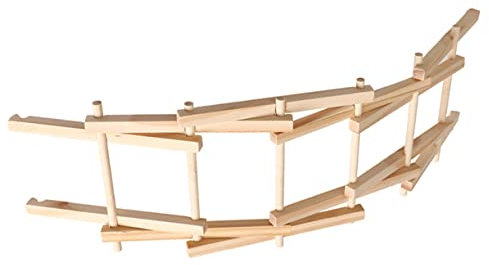 Kisangel 1 Satz Technologie Kleiner Produktionssatz Brücke Bauspielzeug für Bogenbrücken Bogenbrückenmodell selber Bauen DIY - Bogenbrückenspielzeug hölzern