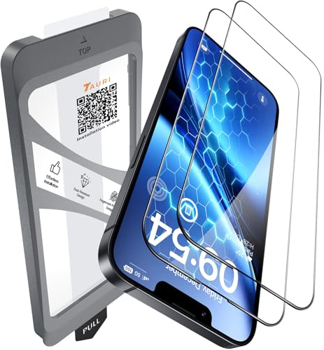 TAURI für iPhone 17e/iPhone 16e Panzerglas 6,1 Zoll - 3 Stück | mit Staubfreie Installationswerkzeug, 9H Glas Displayschutz, Full Screen Blasenfreie-Schutzfolie, Kompatibel mit Hülle