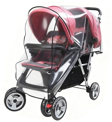 Universal Regenschutz Regenverdeck Kinderwagen Buggy Regenschutz für Regenabdeckung Regencape Regenhaube Regenplane Kinderwagen Pushchair Universal Stroller Pram Rain Cover (A)