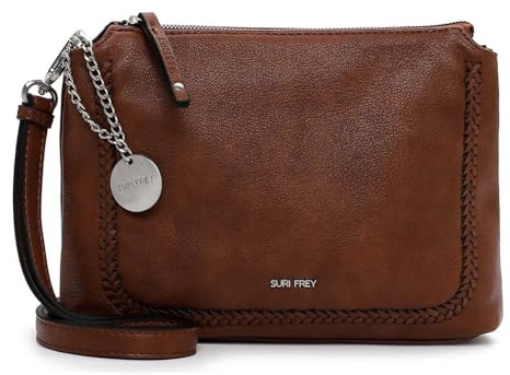 SURI FREY Umhängetasche Schultertasche SFY Piggy Handbag With Zipper Cognac braun