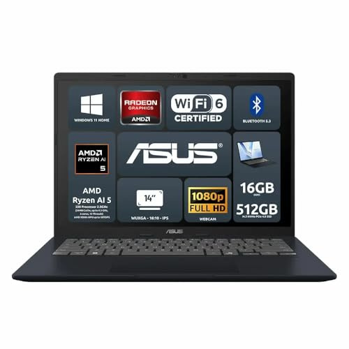 ASUS Vivobook 14 M1407KA-LY124W AMD RYZEN AI 5 330 16GB AMD Radeon Graphics SSD 512GB 14'' WUXGA Win11