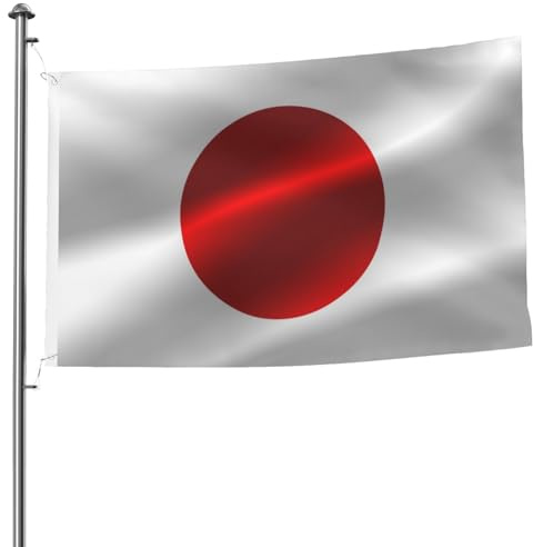 Bandiera da giardino resistente alle intemperie con 2 occhielli in ottone - Bandiera del Giappone Bandiere da spiaggia resistenti alle intemperie per esterni
