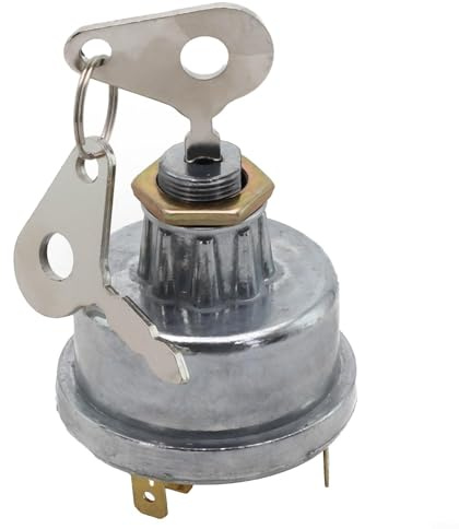 For Ignition Switch 4 Position with 2 Keys for Digger Plant Tractor, Fits For Massey For Ferguson and Models, Suitable for Farming and General Tractor Use
