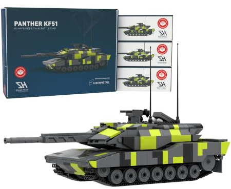 Stone Heap Rheinmetall x Panzer Modellbausatz, Militärfahrzeug, Klemmbausteine, Grau, ab 18 Jahren, Militär, Panther KF51