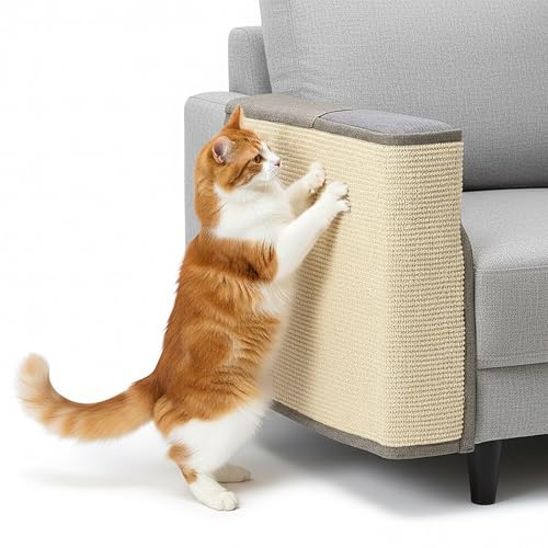 GUASKIS - Rascador Sofa Gatos, rascador para Gatos Sofa Protector Gatos Sofa,rascador esquinero para Gatos,Afilador de uñas de sisal para Mascotas Ideal para Sofás, Fácil de Instalar