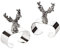 EDZARD 2er Set Serviettenring Hirsch, edel versilbert, Länge 5 cm