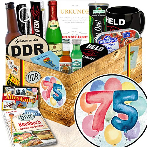 Geburtstagsgeschenk 75. / Geschenke 75 Geburtstag/Ostbox für Männer