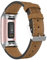 Adepoy Compatible for Fitbit Charge 3/Charge 4 Strap Leather,Classic Genuine Leather Adjustable Replacement Sport Fitness Wristband for Men Women