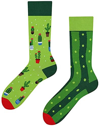 Nanushki unisex Verrückte Lustige Socken mit Motiv Kaktus für Herren und Damen (Kaktus Sockulent, 40-43)