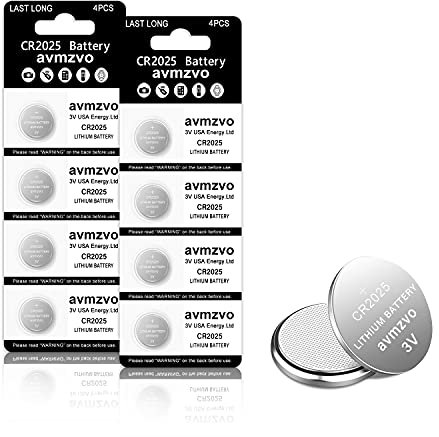 CR2025 Batteria a Bottone al Litio 3V CR 2025 Batterie 8pcs 【5 Anni di Garanzia】 (2025-8p)