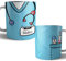 Kartoon Kase Taza Original Personalizada con Nombre | Taza Uniforme Profesiones de Cafe Desayuno para Regalar Enfermera Medica Auxiliar Tcae Enfermeria (Celeste)